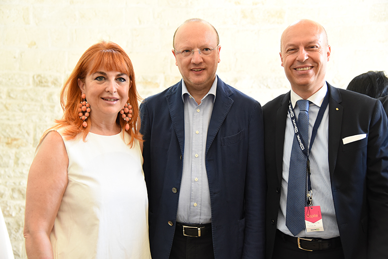 Mariarosaria Scherillo presidente sezione Tic confindustria Ba-Bat  Vincenzo Boccia Presidente nazionale confindustria  Nil vice presidente sezione tic confidustria Ba-Bat